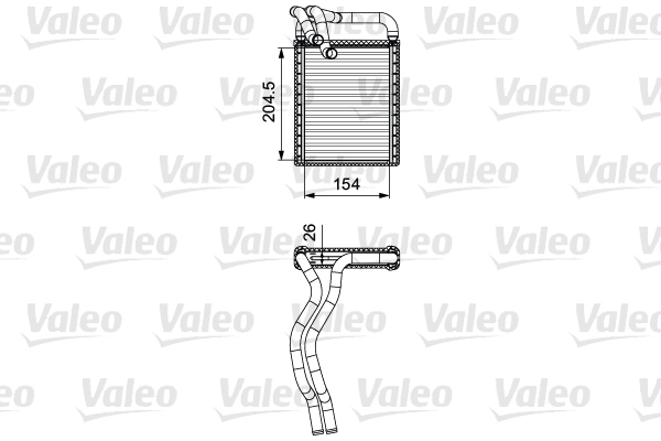 Schimbator caldura, incalzire habitaclu 812441 VALEO