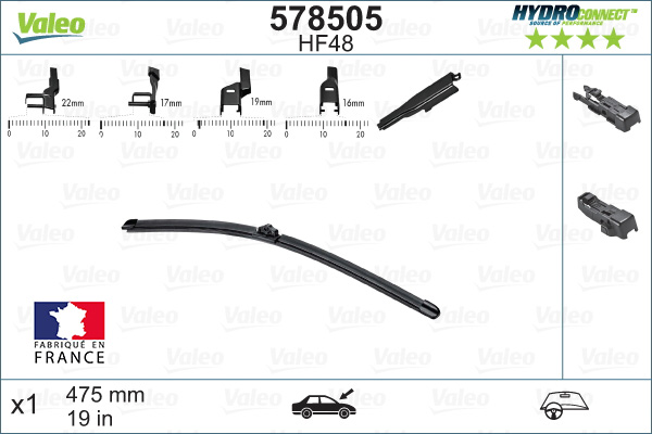 Lamela stergator 578505 VALEO