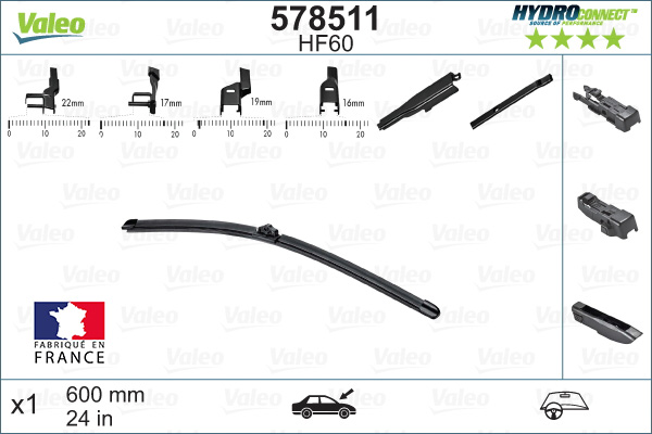 Lamela stergator 578511 VALEO