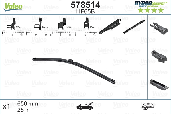 Lamela stergator 578514 VALEO