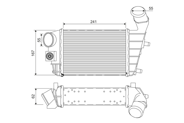 Intercooler, compresor 817862 VALEO