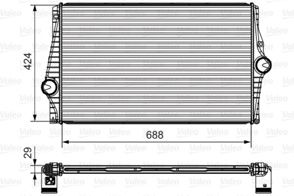 Intercooler, compresor 818280 VALEO