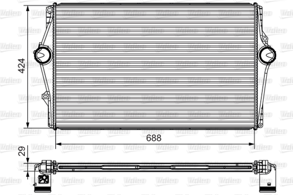 Intercooler, compresor 818283 VALEO