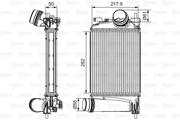 Intercooler, compresor 818294 VALEO