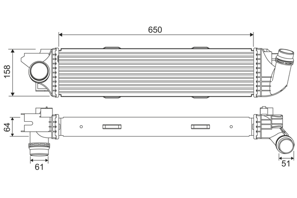 Intercooler, compresor 818299 VALEO