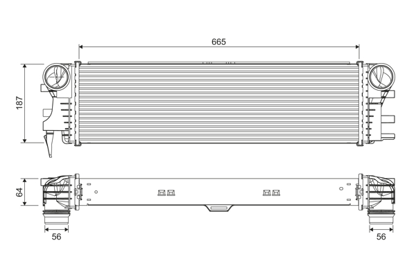 Intercooler, compresor 818311 VALEO