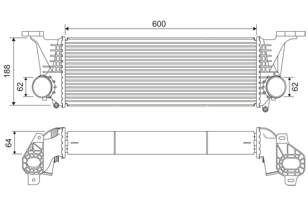 Intercooler, compresor 818315 VALEO