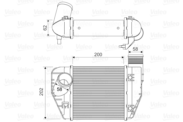 Intercooler, compresor 818326 VALEO