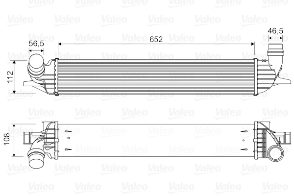 Intercooler, compresor 818330 VALEO