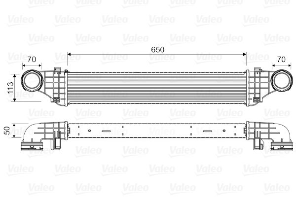 Intercooler, compresor 818337 VALEO