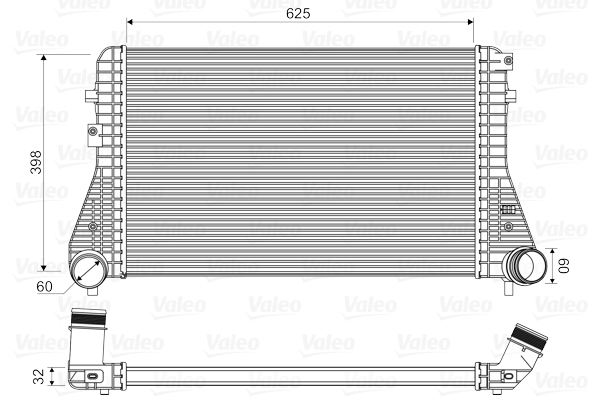 Intercooler, compresor 818339 VALEO