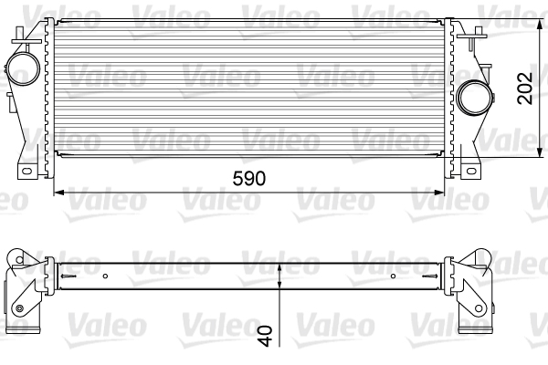 Intercooler, compresor 818340 VALEO