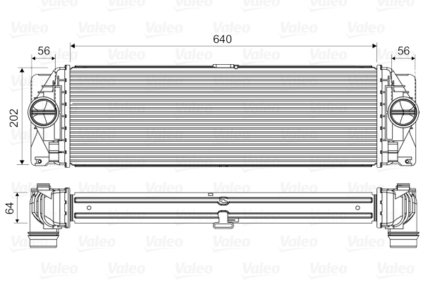 Intercooler, compresor 818341 VALEO