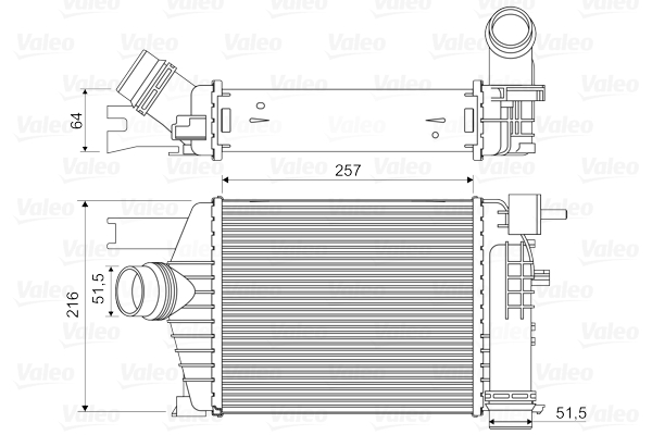 Intercooler, compresor 818343 VALEO