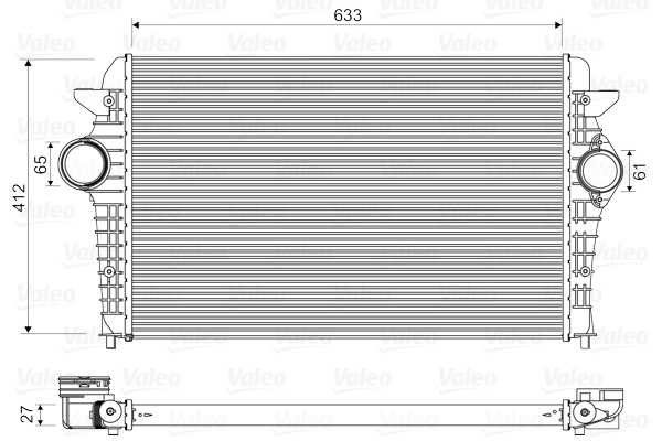 Intercooler, compresor 818344 VALEO