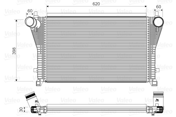 Intercooler, compresor 818347 VALEO