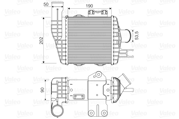 Intercooler, compresor 818349 VALEO