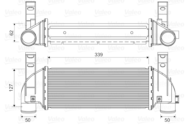 Intercooler, compresor 818353 VALEO