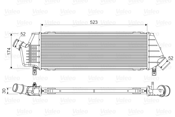 Intercooler, compresor 818354 VALEO