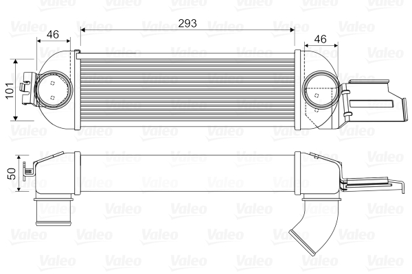 Intercooler, compresor 818355 VALEO