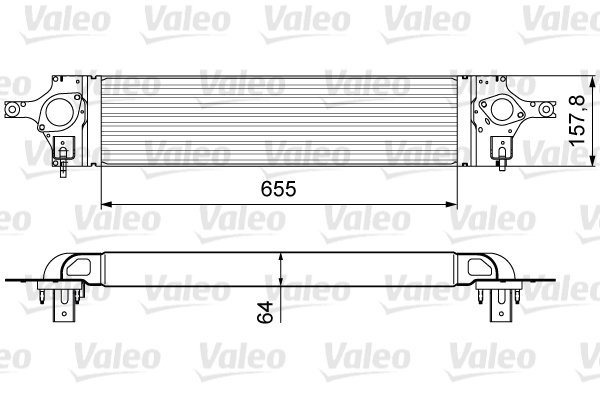 Intercooler, compresor 818358 VALEO