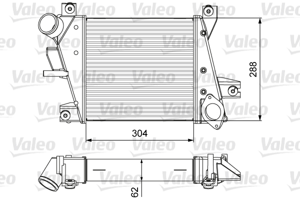 Intercooler, compresor 818360 VALEO