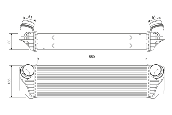 Intercooler, compresor 818367 VALEO