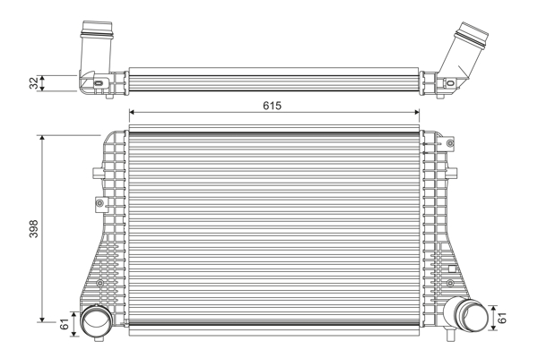 Intercooler, compresor 818372 VALEO