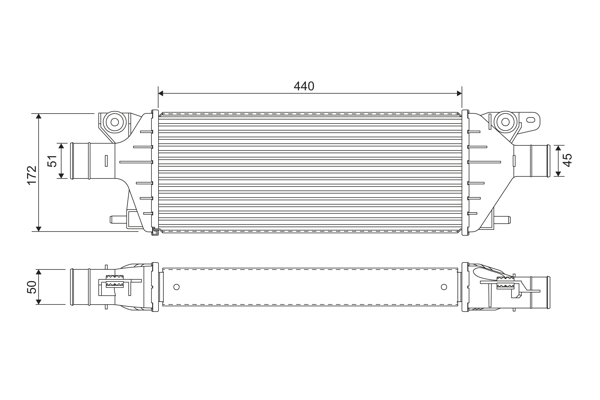 Intercooler, compresor 818379 VALEO