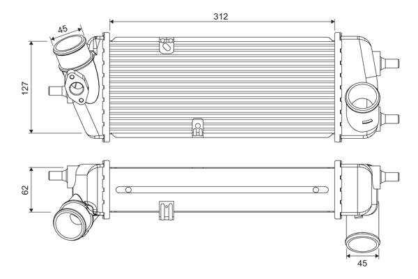 Intercooler, compresor 818383 VALEO