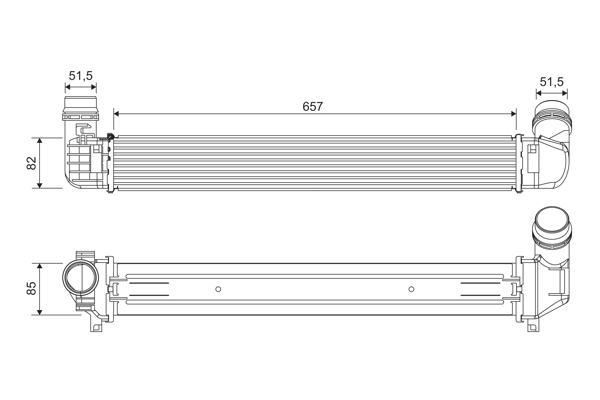 Intercooler, compresor 818389 VALEO