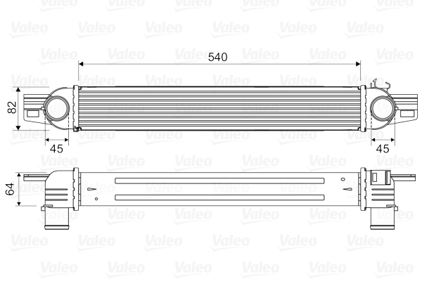 Intercooler, compresor 818545 VALEO