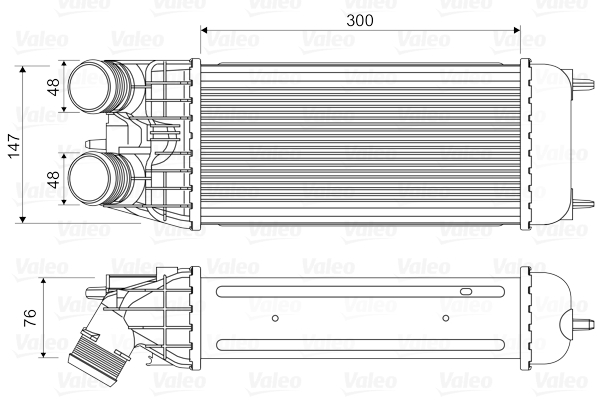 Intercooler, compresor 818547 VALEO