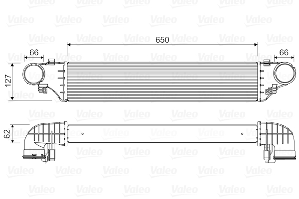 Intercooler, compresor 818552 VALEO