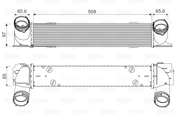 Intercooler, compresor 818553 VALEO