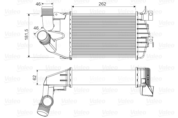 Intercooler, compresor 818556 VALEO