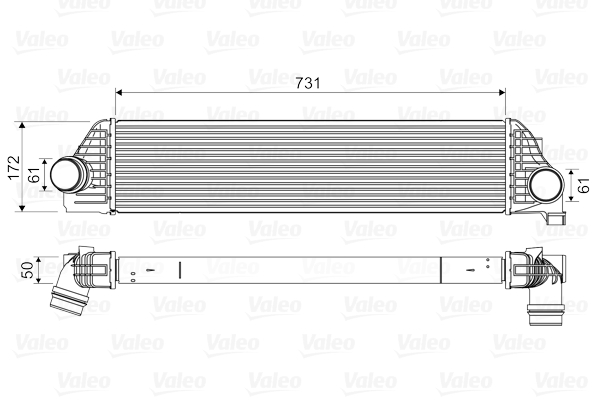 Intercooler, compresor 818561 VALEO