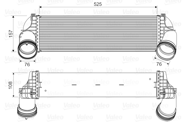 Intercooler, compresor 818562 VALEO