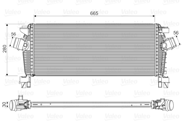 Intercooler, compresor 818566 VALEO