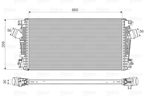 Intercooler, compresor 818567 VALEO