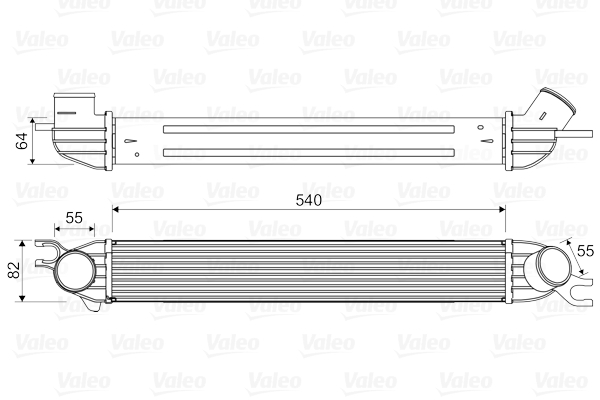 Intercooler, compresor 818580 VALEO