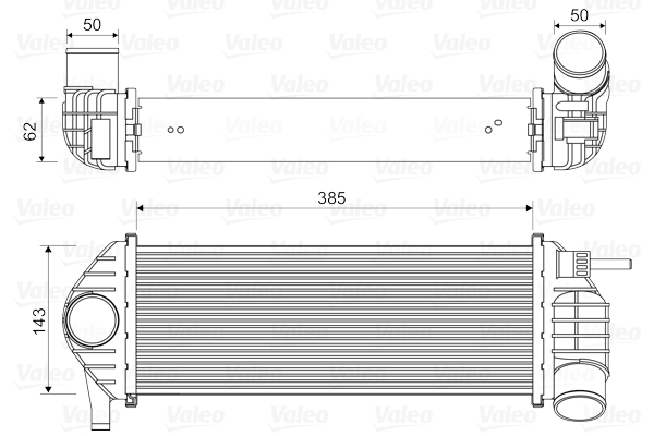 Intercooler, compresor 818584 VALEO