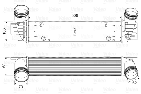 Intercooler, compresor 818594 VALEO