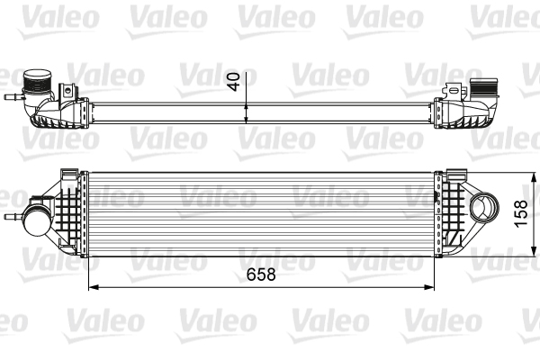 Intercooler, compresor 818600 VALEO
