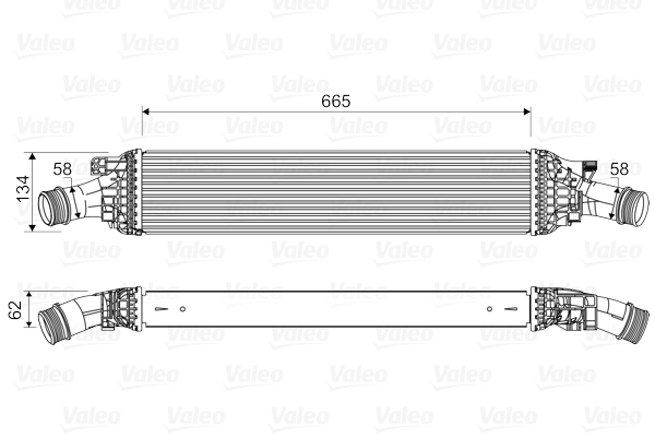 Intercooler, compresor 818601 VALEO