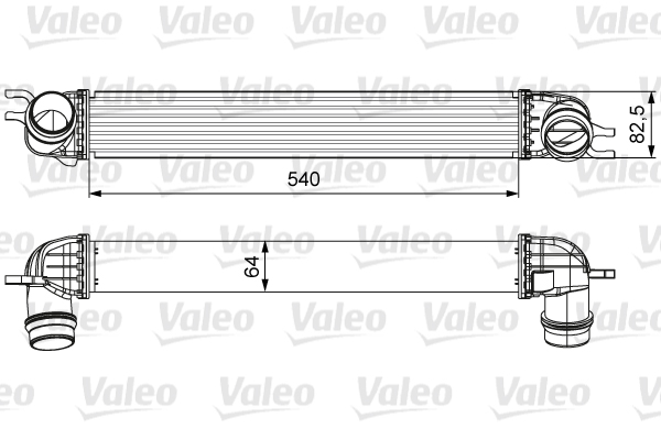 Intercooler, compresor 818605 VALEO