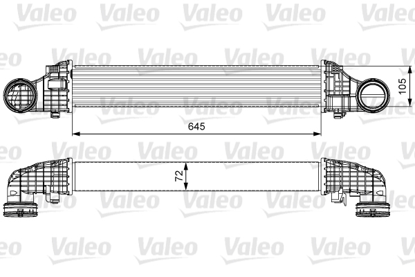 Intercooler, compresor 818606 VALEO