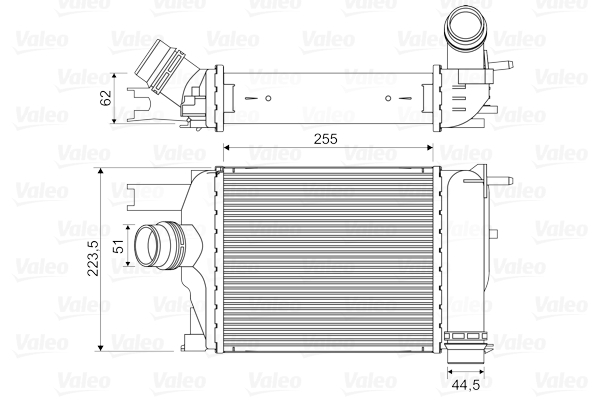 Intercooler, compresor 818609 VALEO