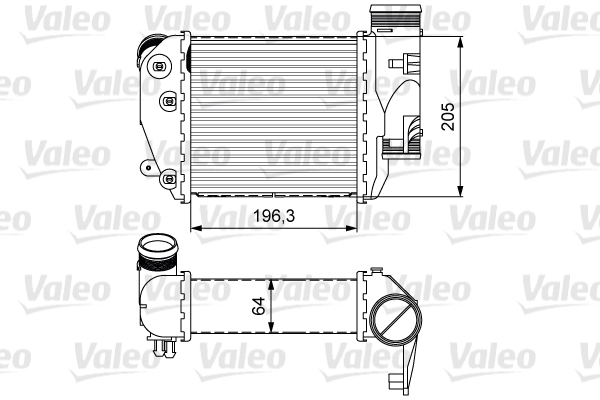 Intercooler, compresor 818610 VALEO