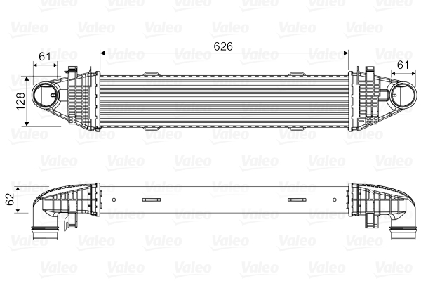 Intercooler, compresor 818616 VALEO